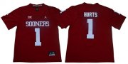 Wholesale Cheap Men's Oklahoma Sooners #1 Jalen Hurts Red Jordan Brand Limited Stitched College Jersey