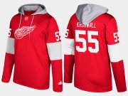 Wholesale Cheap Red Wings #55 Niklas Kronwall Red Name And Number Hoodie