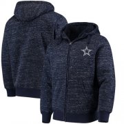 Wholesale Cheap Men's Dallas Cowboys G-III Sports by Carl Banks Discovery Sherpa Heathered Navy Full-Zip Jacket