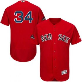 Wholesale Cheap Red Sox #34 David Ortiz Red Flexbase Authentic Collection 2018 World Series Champions Stitched MLB Jersey