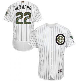 Wholesale Cheap Cubs #22 Jason Heyward White(Blue Strip) Flexbase Authentic Collection Memorial Day Stitched MLB Jersey