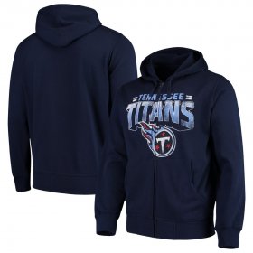 Wholesale Cheap Tennessee Titans G-III Sports by Carl Banks Perfect Season Full-Zip Hoodie Navy