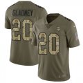 Wholesale Cheap Nike Vikings #20 Jeff Gladney Olive/Camo Men's Stitched NFL Limited 2017 Salute To Service Jersey