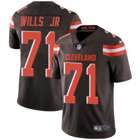 Wholesale Cheap Nike Browns #71 Jedrick Wills JR Brown Team Color Men\'s Stitched NFL Vapor Untouchable Limited Jersey