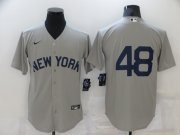 Wholesale Cheap Men's New York Yankees #48 Anthony Rizzo 2021 Grey Field of Dreams Cool Base Stitched Baseball Jersey