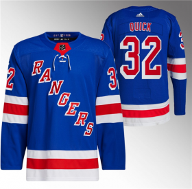 Wholesale Cheap Men\'s New York Rangers #32 Jonathan Quick Royal Stitched Jersey