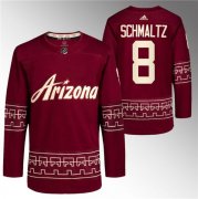 Cheap Men's Arizona Coyotes #8 Nick Schmaltz Garnet Alternate Pro Jersey