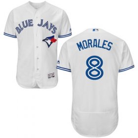 Wholesale Cheap Blue Jays #8 Kendrys Morales White Flexbase Authentic Collection Stitched MLB Jersey