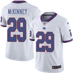 Wholesale Cheap Nike Giants #29 Xavier McKinney White Men\'s Stitched NFL Limited Rush Jersey