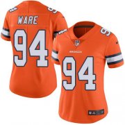 Wholesale Cheap Nike Broncos #94 DeMarcus Ware Orange Women's Stitched NFL Limited Rush Jersey