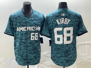 Wholesale Cheap Men's Seattle Mariners #68 Adolis Garcia Number Teal 2023 All Star Stitched Baseball Jersey