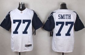 Wholesale Cheap Nike Cowboys #77 Tyron Smith White Men\'s Stitched NFL Elite Rush Jersey