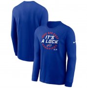 Cheap Men's Buffalo Bills Royal 2023 AFC East Division Champions Locker Room Trophy Collection Long Sleeve T-Shirt