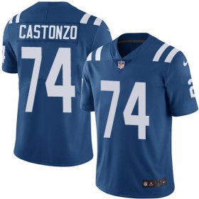 Wholesale Cheap Nike Colts #74 Anthony Castonzo Royal Blue Team Color Men\'s Stitched NFL Vapor Untouchable Limited Jersey