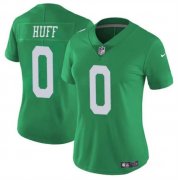 Cheap Women's Philadelphia Eagles #0 Bryce Huff Green Vapor Untouchable Throwback Limited Football Stitched Jersey(Run Small)