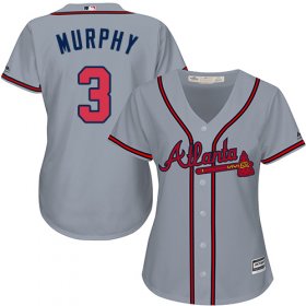 Wholesale Cheap Braves #3 Dale Murphy Grey Road Women\'s Stitched MLB Jersey