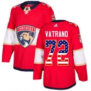 Wholesale Cheap Adidas Panthers #72 Frank Vatrano Red Home Authentic USA Flag Stitched NHL Jersey