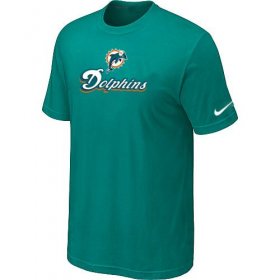 Wholesale Cheap Nike Miami Dolphins Authentic Logo NFL T-Shirt Lingt Green
