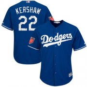 Wholesale Cheap Dodgers #22 Clayton Kershaw Blue 2018 Spring Training Cool Base Stitched MLB Jersey