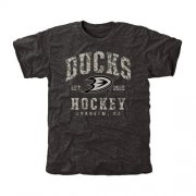 Wholesale Cheap Men's Anaheim Ducks Black Camo Stack T-Shirt