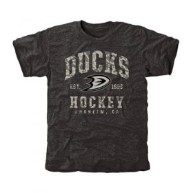 Wholesale Cheap Men\'s Anaheim Ducks Black Camo Stack T-Shirt