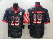 Wholesale Cheap Men's Pittsburgh Steelers #19 JuJu Smith-Schuster USA Camo 2020 Salute To Service Stitched NFL Nike Limited Jersey