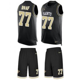 Wholesale Cheap Nike Saints #77 Willie Roaf Black Team Color Men\'s Stitched NFL Limited Tank Top Suit Jersey