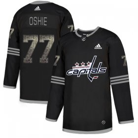 Wholesale Cheap Adidas Capitals #77 T.J. Oshie Black_1 Authentic Classic Stitched NHL Jersey