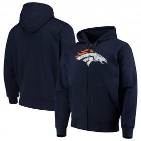 Wholesale Cheap Denver Broncos G-III Sports by Carl Banks Primary Logo Full-Zip Hoodie Navy