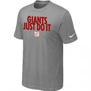 Wholesale Cheap Nike New York Giants Just Do It Grey T-Shirt