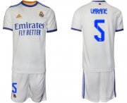 Wholesale Cheap Men 2021-2022 Club Real Madrid home white 5 Soccer Jerseys
