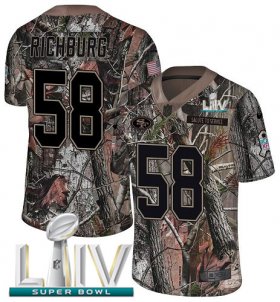 Wholesale Cheap Nike 49ers #58 Weston Richburg Camo Super Bowl LIV 2020 Youth Stitched NFL Limited Rush Realtree Jersey