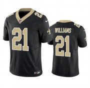 Men's New Orleans Saints #21 Jamaal Williams Black 2023 F.U.S.E. Vapor Untouchable Limited Football Stitched Jersey