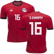Wholesale Cheap Egypt #16 S.Ekramy Red Home Soccer Country Jersey