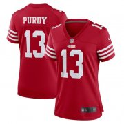 Wholesale Cheap Women's San Francisco 49ers #13 Brock Purdy Red Stitched Game Jersey(Run Small)