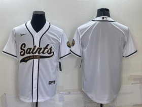 Wholesale Men\'s New Orleans Saints Blank Grey Stitched Cool Base Nike Baseball Jersey