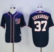 Wholesale Cheap Nationals #37 Stephen Strasburg Navy Blue New Cool Base Stitched MLB Jersey