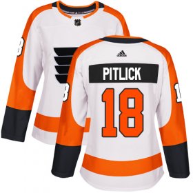 Wholesale Cheap Adidas Flyers #18 Tyler Pitlick White Road Authentic Women\'s Stitched NHL Jersey
