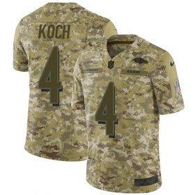 Wholesale Cheap Nike Ravens #4 Sam Koch Camo Men\'s Stitched NFL Limited 2018 Salute To Service Jersey