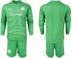 Wholesale Cheap Marseille Blank Green Goalkeeper Long Sleeves Soccer Club Jersey