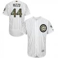 Wholesale Cheap Cubs #44 Anthony Rizzo White(Blue Strip) Flexbase Authentic Collection Memorial Day Stitched MLB Jersey