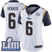 Wholesale Cheap Nike Rams #6 Johnny Hekker White Super Bowl LIII Bound Women's Stitched NFL Vapor Untouchable Limited Jersey