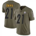 Wholesale Cheap Nike Steelers #21 Sean Davis Olive Men's Stitched NFL Limited 2017 Salute to Service Jersey