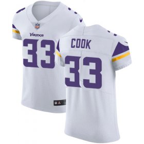 Wholesale Cheap Nike Vikings #33 Dalvin Cook White Men\'s Stitched NFL Vapor Untouchable Elite Jersey