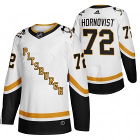 Wholesale Cheap Pittsburgh Penguins #72 Patric Hornqvist White Men\'s Adidas 2020-21 Reverse Retro Alternate NHL Jersey