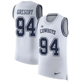 Wholesale Cheap Nike Cowboys #94 Randy Gregory White Men\'s Stitched NFL Limited Rush Tank Top Jersey