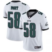 Wholesale Cheap Nike Eagles #58 LJ Fort White Men's Stitched NFL Vapor Untouchable Limited Jersey