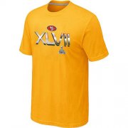 Wholesale Cheap Men's San Francisco 49ers Super Bowl XLVII On Our Way T-Shirt Yellow