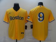 Wholesale Cheap Men's Boston Red Sox #9 Ted Williams Gold 2021 City Connect Stitched MLB Cool Base Nike Jersey