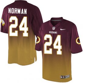 Wholesale Cheap Nike Redskins #24 Josh Norman Burgundy Red/Gold Men\'s Stitched NFL Elite Fadeaway Fashion Jersey